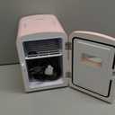 Simple Deluxe 4L 6 Can Mini Fridge with Observation Window, Portable Warmer & Cooler Compact Refrigerator, 100% Eco Friendly and Freon-Free, Pink.