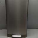 EKO Hudson Matte Stainless 75 Liter/20 Gallon Step Trash Can with Rear Trash Bag Storage Compartment