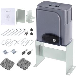 CO-Z 1400lb Sliding Gate Opener Hardware Security System Kit for Sliding Gates Up to 40 Feet, Automatic Gate Opener with Two Remote Controls, Electric Rolling Driveway Slide Gate Motor - Model CG1400