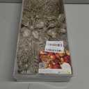 Alupssuc 24 Pcs 3 Styles Glitter Christmas Tree Picks and Holly Berry Stems Christmas Decorations Set, Poinsettia Flowers Artificial for Xmas Tree Ornaments or Party Wreath Fireplace, Champagne Gold