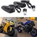 Black 7/8" Bar End Motorcycle Mirror Rearview CNC Motorcycle Mirrors Compatible With Honda GROM MXS125 CB500F Yamaha MT-03 MT-07 FZ-07 MT-09 MT-10 Z125 pro Z650 Z750 and More
