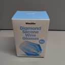 Wine2Go Diamond Silicone Wine Glasses 9oz Light Blue
