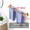 Bathroom Towel Bar, 24 Inch Towel Racks for Bathroom Wall Mounted, Heavy Duty Bath Hand Towel Holder Organizer, Modern Home Decor Towel Rod Bathroom Hardware Accessories, Gold