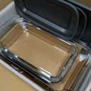 8-Piece Deep Glass Baking Dish Set with Plastic lids,Rectangular Glass Bakeware Set with Lids, Baking Pans for Lasagna, Leftovers, Cooking, Kitchen, Freezer-to-Oven and Dishwasher, Gray