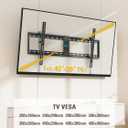 Mounting Dream TV Wall Mount for 42-86" TVs, Tilting TVs Mount with Level Adjustment Fits 16", 18", 24" Studs Easy for Centering, Wall Mount TV Bracket Max VESA 800x400mm, 120 LBS Loading, MD2263-XLK