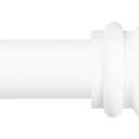 Kenney Chelsea Ball End Window Curtain Rod, Adjustable Curtain Rod for Windows 28 to 48 Inches, Extendable Curtain Rod Set, White (28-48")