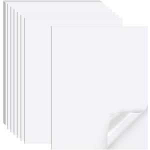 Printable Sticker Paper for Inkjet Printer, 40 Sheets 8.5" x11'' Matte Sticker Printer Paper Full Sheet Labels for Laser/Inkjet Printers, Letter Size