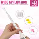 60 PACK Disposable Vaginal Suppository Applicator for Women, Fits Most Lubricants Creams Gels Pills Tablet Suppositories, Threaded End, Soft & Small Tip, with Dosage Markings, Individually Wrapped