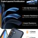 TORRAS Guardian Shockproof for Samsung Galaxy S25 Case, [12FT Military Grade Drop] Thin & Soft Touch for Samsung S25 Case, Translucent Matte Protective Slim Case for Samsung S25, Black