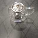 Glass Teapot with Removable Infuser, Stovetop and Microwave Safe, Borosilicate Clear Glass Teapot (22 oz)