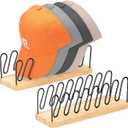 BINSUNS 2 Pack Hat Organizer for Baseball Caps, Metal Hat Rack - No Install Hat Holder Cap Organizer for 14 Baseball Caps, Hat Stand Storage Display