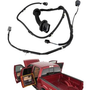 Door Jumper Wire Assembly, Left Rear Driver Side Door, Compatible with 2009-2014 Ford F150 Crew Cab, LH Rear Door Jumper Wiring Harness, Replace# 9L3Z-14631-CAA, 9L3Z14631CAA