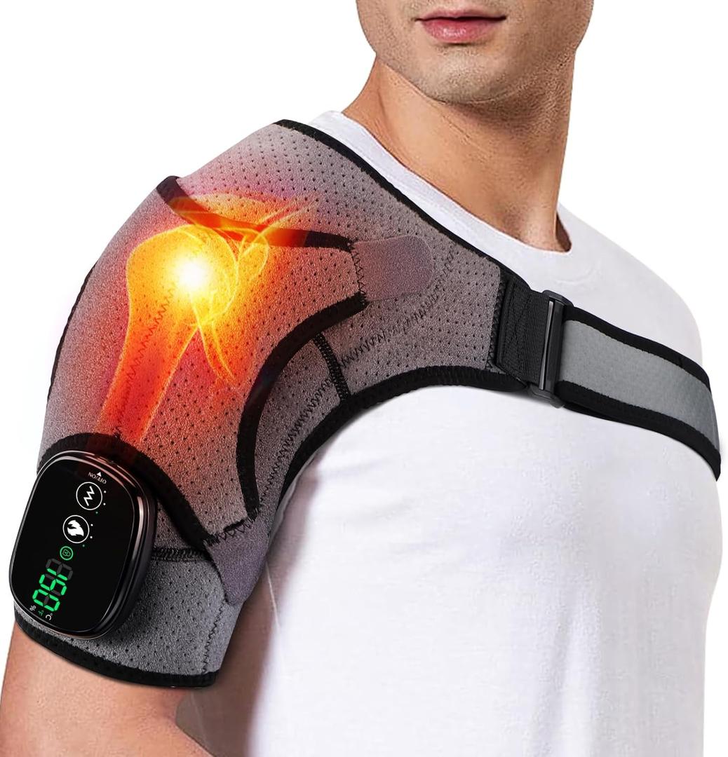Shoulder Heating Pads for Rotator Cuff Pain, Heated Shoulder Wrap Brace for Men Women