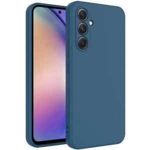 Pack of 2 WOGROO for Samsung Galaxy A34 Case Dark Blue, Scratch Resistant with Soft Touch, Slim Thin Phone Cover for Samsung Galaxy A34