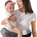 HKAI Baby Hip Carrier, Baby Carrier with Adjustable Waistband & Breathable Mesh, Ergonomic Carrier with Non-Slip Hip Seat Surface for Newborns & Toddlers, (Grey)