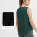 baleaf Women's Sleeveless Workout Tops Athletic Racerback Tank Top High Neck Yoga Running Shirts Loose Fit Gym Tennis Teal Green S (Green)