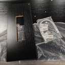 Denkee Large Bakers Rack with Power Outlets, 38 Inch Microwave Stand with Storage, 5-Tier Coffee Bar Stand, Industrial Kitchen Shelf Rack, Black