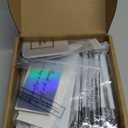 Yexiya 60 Pcs Sublimation Pen Blank Kit Heat Transfer Ballpoint Pen with Shrink Wrap Pouch Bag Holographic Thank You Card Personalized Gift for Christmas DIY Favor Office School Stationery Supply