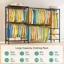 SEMHOR E01 Expandable Heavy Duty Clothes Rack, Free Standing Closet System