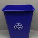 Rubbermaid Commercial Products Wastebasket Deskside Recycling Can Large 41 Quart, Blue, for Home/Office/Under Desk