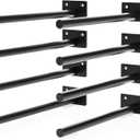 8Pcs/Set 8inch Floating Shelf BracketsBlind Shelf SupportsHidden Brackets for Floating Wood Shelves with Screws and Wall Plugs