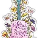 Bible Verse The Lord Guitar Floral, Faith Gifts, Doodle Hanging Decorations Gift Colorful Holiday Designs Butterfly Hanging Tags Guitar Clear Acrylic, Acrylic Ornaments