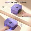 Lavinda 54W UV LED Nail Lamp Plug-in Gel Nail Light with LCD Display, 4 Timers, Auto Sensor, Dual Wavelength, Nail Dryer for Home & Salon Purple