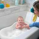 Fisher-Price Baby to Toddler Bath 4-in-1 Sling 'N Seat Tub with Removable Infant Support and 2 Toys, Pacific Pebble
