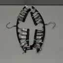 Hat Hangers for Closet, Metal 2 Pack Hat Organizer Holder for Hanger Closet Display, Hat Racks for Baseball Caps w/10 Clips, Hat Holder for Ball Caps & Accessories, for Men Women, Black