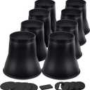Bed Risers 6 Inch Heavy Duty, Round Furniture Risers for Bed Desk Table Sofa CouchBed Lifts Risers, Support up to 6000 Lbs(8 Pack Black)