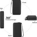 GAEKEAO Wallet for Women Clutch Leather RFID Blocking Wristlet Purse Zip Around Wallets Large Capacity Credit Card Holder