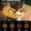 Cusinice Conical Burr Coffee Grinder with 40mm Stainless Steel Burr, 34 Grind Settings & Anti-Static, Electric Espresso Grinder for Home Use Espresso Distribution Tool WDT Grey