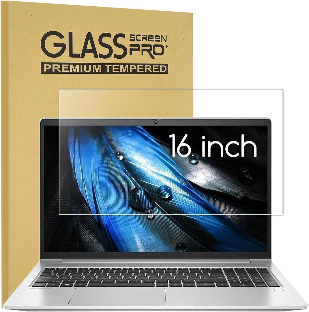 KEANBOLL HP Laptop 16-Inch Tempered Glass Screen Protector Compatible with HP OmniBook 3 16, OmniBook 5 16/OmniBook 7 16/OMEN 16/Envy 16/Spectre 16/ZBook 16 & EliteBook 16 (G11/G10/G9) Series 16"