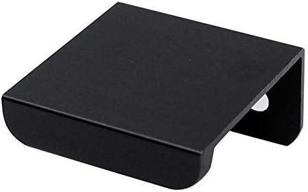 Jetland Cabinets Drawers Edge Pulls - 24-Pack, 1-1/4" Overall Length, Black, Concealed Tab Pulls for Kitchen Garage Cabinet Drawers, PW5018B31L