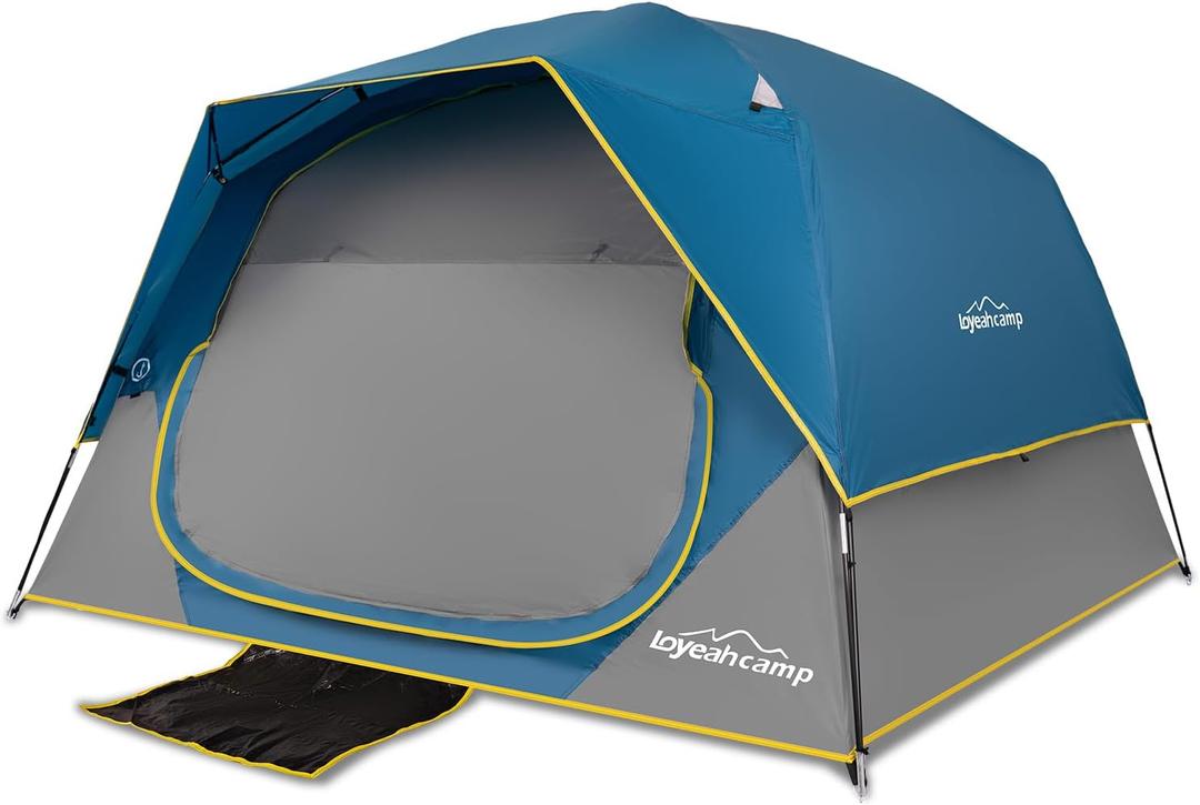 LOYEAHCAMP Tents 4 Person Camping Tent with Rainfly | Easy Setup Waterproof Family Tents for Camping, Portable Dome Tent for Outdoor Camping with Carry Bag