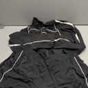 Women 2 Piece Outfits Tracksuit Long Sleeve Zip Up Cropped Jacket Jogger Shorts Sweatsuit Workout Sets with Pockets, XXL