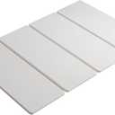 Efficient Silicone Stone Pad Quick Dry Pliable Diatomite Non Slip Safe Not Slip Diatomite Drying Mat (White)