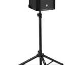 On-Stage SS7761B All-Aluminum Speaker Stand (Folding Portable Tripod Loudspeaker Stand, Nonslip Rubber Feet, Height Adjustable, Locking Pin, Mounts PA Speakers with 1 3/8 or 1 1/2 Sockets, Black)