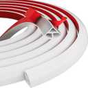 Flexible Quarter Round Molding Trim, Peel and Stick Silicone Rubber Edge Trim for Floor, Tub, Cabinet, Shoe Molding Around Curved Stairs, Columns & Wall Edges - 118 L x 0.6 W x 0.6 H