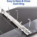 Avery Durable View 3 Ring Binder, 3 Inch Slant Rings, 635 Sheet Capacity, Black, Holds 8.5 x 11 Paper, 3.5" Wide Spine, DuraHinge for Organizing Reports & Projects (17041)