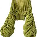 Bell Sleeve Tops for Women Dressy Tops for Evening Wear Lace Blouses for Women, One Size