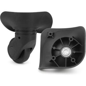 Suitcase Wheels Plastic for DIY Repair, 360 Swivel Wheel Replacement Luggage Travel Casters, Black Spinner Suitcase Caster for Luggage, LX01