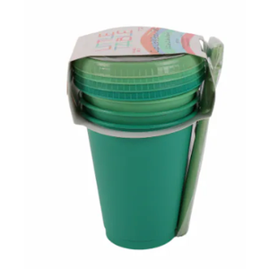 Little Table 17 oz Tumbler with Lid and Straw - Greens