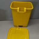 1 Pcs 5 Gallon Yellow Step on Trash Can Hands-Free Waste Bin with Odor Control Lid Touchless Sanitary Use Garbage Can for Lab Dental Home Clinic Office