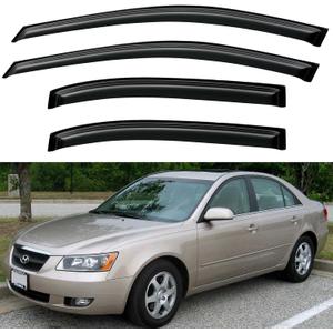 Window Visors Rain Guards Shield for 2006-2010 Hyundai Sonata, Out-Channel Window Vent Wind Deflectors Visors Shades for 06-10 Sonata