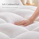 Topper, WestMonth Mattress Pad 1000 GSM, Premium Quilted Luxury Extra Thick, Cooling Breathable & Fluffy Soft, Deep Pocket 8–21 Inch Bed Cover Fit Queen, King Size, etc (White, Queen)