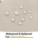 Smiry Rectangle Table Cloth Linen Textured, Waterproof Spillproof Anti-Wrinkle Burlap Tablecloth, Washable Decorative Fabric Table Cover for Dining, Party, Banquet, 52 x 70 Inch, Beige