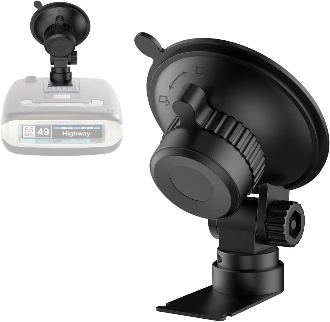 Windshield Radar Detector Mount,Suitable for Escort MAX,MAX 2,2015-2019 MAX360 Radar Suction Cup Mounting Base,with Sliding Plate Connection(Not Applicable to MAX 3 and MAX360C Model