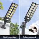 WERCHTAY Solar Street Lights Outdoor Waterproof, 15000LM 6500K Solar Flood Light Dusk to Dawn, Motion Sensor & Remote, Upgraded Metal Fixing Rod for Wind/Snow, Wall/Pole Mount (2 Pack)