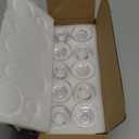 Hewory Glass Taper Candle Holders: 10 PCS Candlestick Holders Clear Short Tapered Candle Holder Set - Candle Stick Holder Decor for Table Centerpiece Wedding Party Advent Christmas Home Decorations